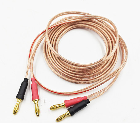 Sợi chuối 14Gauge trong suốt cho Bi-Wire Bi-Amp HiFi âm thanh xung quanh 99,9% đồng OFC