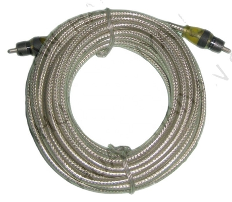 5.5mm đường kính bên ngoài PVC Jacketed Car Audio RCA Cable 2M-2M cho hiệu suất cao cấp