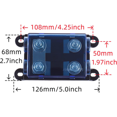 Công suất phá vỡ cao 2 đường AMG Mega Fuse Holder cho ngành công nghiệp ô tô CSA được phê duyệt