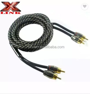 Audiophile Twisted Pair OFC Car Audio Interconnect RCA Cable 10m Với áo PVC mềm