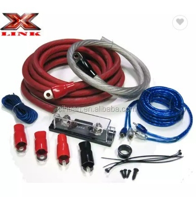 1128 Tiêu chuẩn 4 Gauge OFC CCA Cụ thể lắp đặt bộ khuếch đại dây cáp bộ khuếch đại cho âm thanh xe hơi