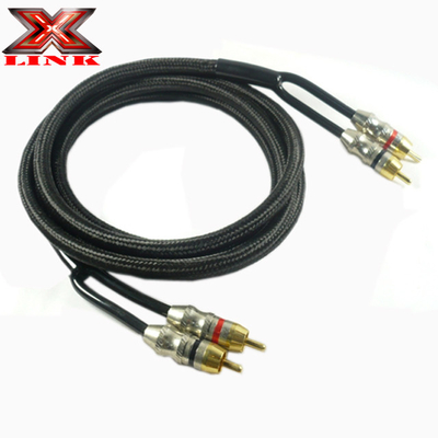 Cáp âm thanh RCA 2 kênh OFC 100% Copper Conductor cho kết nối âm thanh xe hơi và gia đình