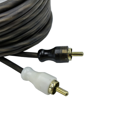 Khép kín màu cam 5.2 mét 17 feet Cáp RCA xoắn AV cho âm thanh xe hơi linh hoạt