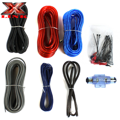 PVC Jacket 0 4 8 10awg Gauge Auto Car Amp Amplifier Wiring Kit với kiểu kết nối RCA