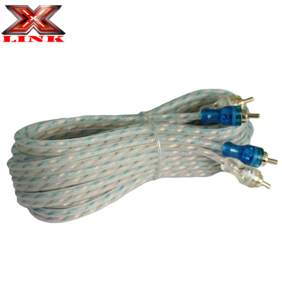 Conductor đồng rỗng xe ô tô âm thanh kết nối dây cáp âm thanh RCA xoắn cho hệ thống âm thanh