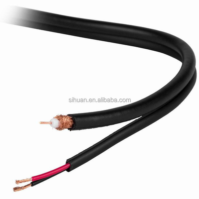 20 AWG Solid Copper RG-59 Cable CCTV đồng trục với đầu nối BNC và cáp điện 18/2