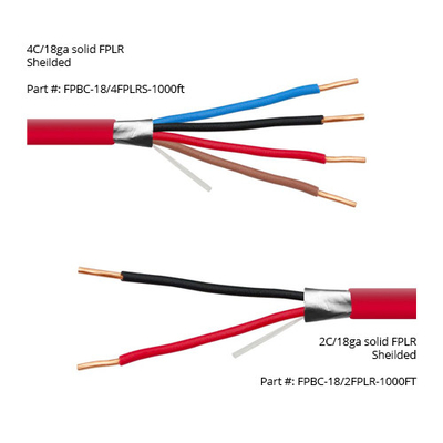 LSZH 8c Cáp báo cháy với vỏ ngoài thermoplastic và cách nhiệt cao su silicon