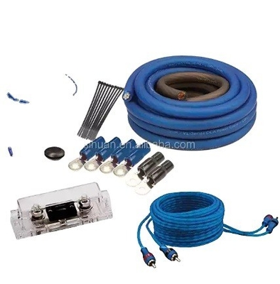 Mẫu 0 4 8 10 AWG Gauge GA Xe tăng cường âm thanh Bộ dây điện Cáp điện Bộ dây loa Bộ lớn 3