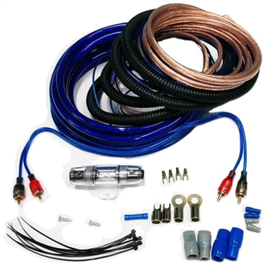 8 Ga Ofc CCA 100% Người đàn ông-người đàn ông loa xe ô tô cáp âm thanh bộ khuếch đại Subwoofer cài đặt bộ điều khiển đồng trần Đen/Xanh/Đỏ
