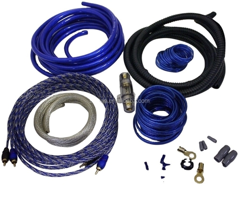 8 Ga Ofc CCA 100% Người đàn ông-người đàn ông loa xe ô tô cáp âm thanh bộ khuếch đại Subwoofer cài đặt bộ điều khiển đồng trần Đen/Xanh/Đỏ
