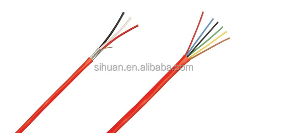 Tin CCA 18 AWG 2/C Solid FPLR Cable báo cháy 1000 Ft Đỏ đồng dẫn chắn