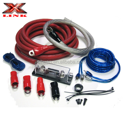 Gold Connector Twisted Pair 0 4 8 GA AWG OFC CCA Xe ô tô Auto Audio Amplifier Amp Cài đặt Bộ dây cho loa xe