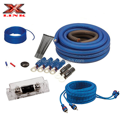 Gold Connector Twisted Pair 0 4 8 GA AWG OFC CCA Xe ô tô Auto Audio Amplifier Amp Cài đặt Bộ dây cho loa xe