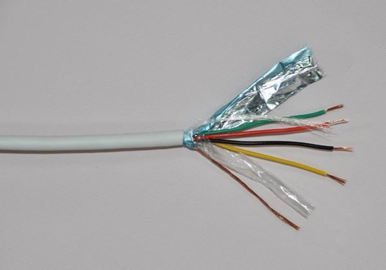 Hệ thống báo động hỏa hoạn dẫn điện đồng PVC cách nhiệt mạnh mẽ áo khoác đỏ 2 cáp báo động lõi