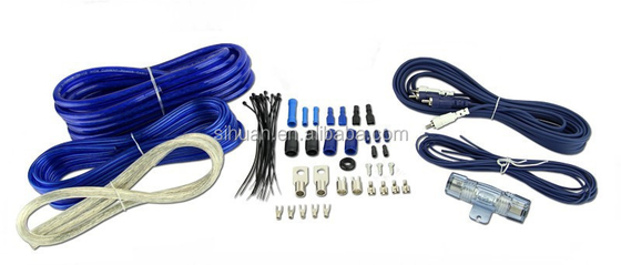 Cáp điện kết nối nam-nam 8 GA Car Amp Wiring Kit với dây dẫn đồng trần và cáp CCA / OFC