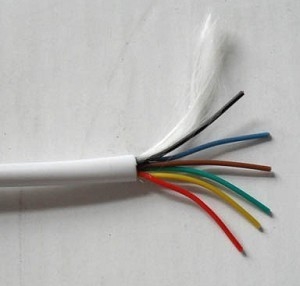 Hệ thống báo động hỏa hoạn dẫn điện đồng PVC cách nhiệt mạnh mẽ áo khoác đỏ 2 cáp báo động lõi