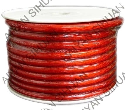 SAE J1128 Tiêu chuẩn 8AWG Cáp điện âm thanh ô tô màu đỏ trong suốt với Chứng chỉ ISO9001