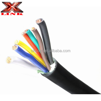 Công nghiệp 7 Conductor trailer cable 10-12-14 AWG GPT Soft PVC Jacket Color Coded Wires