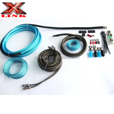 Bộ cáp âm thanh xe hơi 4 8gauge có thể tùy chỉnh với dây dẫn đồng trần
