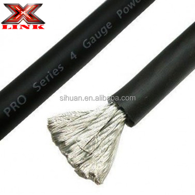 áo khoác PVC mềm 1/0 Awg cáp điện cho xe ô tô âm thanh đồng dẫn 0 Gauge Ofc dây