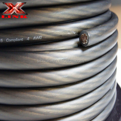 áo khoác PVC mềm 1/0 Awg cáp điện cho xe ô tô âm thanh đồng dẫn 0 Gauge Ofc dây