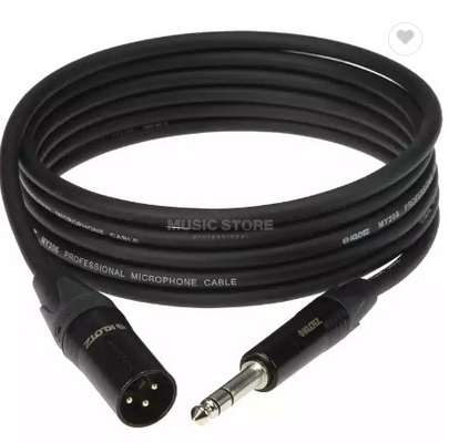 100% đồng siêu linh hoạt Máy nghe nhạc XLR Cáp âm thanh với đầu nối vàng