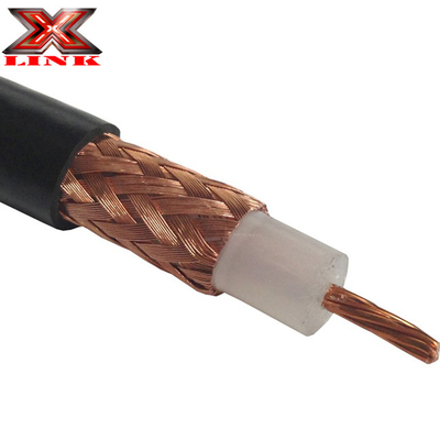 Cáp đồng trục RG213 có độ giảm nhẹ 50 Ohm với áo khoác PVC và tấm đan đồng trần
