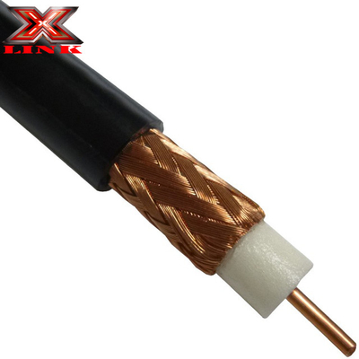 Cáp đồng trục RG213 có độ giảm nhẹ 50 Ohm với áo khoác PVC và tấm đan đồng trần