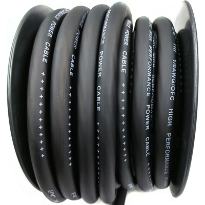 1/0 AWG Oversize Gauge 4/0 GA Car Audio OFC Power Cable Soft Touch Dây lót PVC linh hoạt