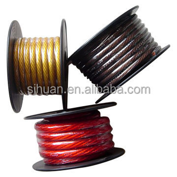 PVC CEA-2015 phù hợp 4 AWG cáp điện cho hệ thống âm thanh xe hơi