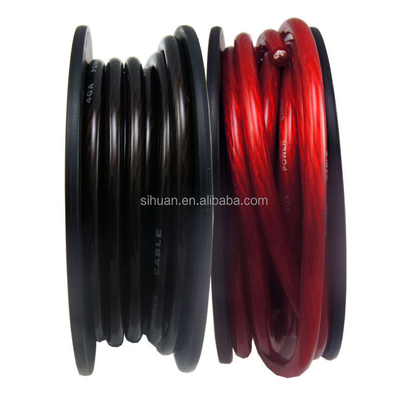CCA Hướng dẫn xe ô tô âm thanh mặt đất dây điện PVC trong suốt áo khoác Top Flex 4 AWG Gauge