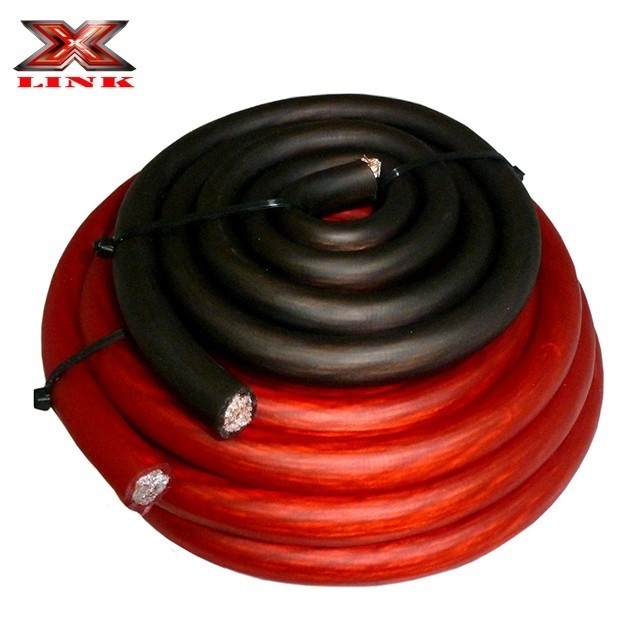 Cáp điện 2 GA AWG OFC CCA trong màu xanh / đen trong suốt để lắp đặt bộ khuếch đại âm thanh xe hơi