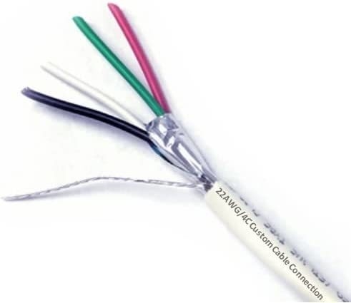 22 AWG 4 Cable Plenum được bảo vệ bằng dây dẫn cho an ninh / báo động / kiểm soát truy cập