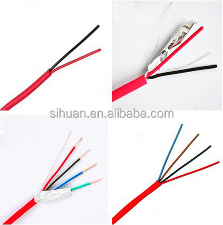 Tin CCA 18 AWG 2/C Solid FPLR Cable báo cháy 1000 Ft Đỏ đồng dẫn chắn