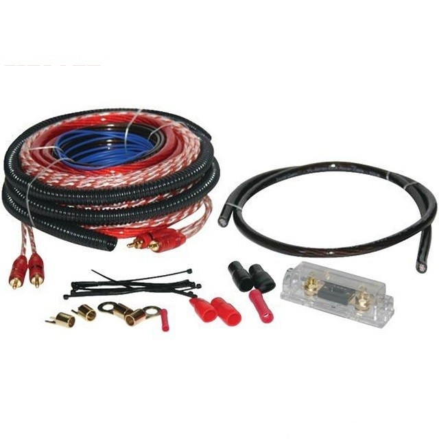 Cáp điện kết nối nam-nam 8 GA Car Amp Wiring Kit với dây dẫn đồng trần và cáp CCA / OFC