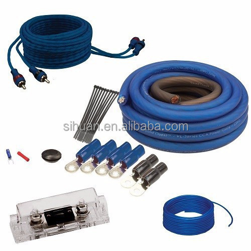 Bộ cáp lắp đặt Amp 4awg 2500W Bộ cáp âm thanh xe hơi với dây dẫn đồng trần