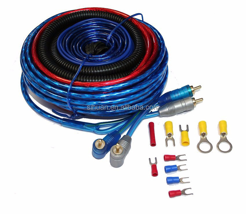 Gold Connector Color 4/8 Gauge bộ dây tăng cường xe hơi