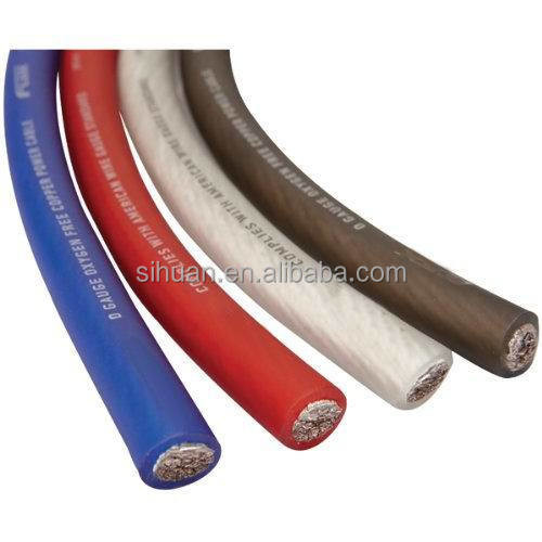 PVC Jacket 4 AWG OFC Car Audio Power Wire trong bất kỳ màu nào đầy đủ các thông số kỹ thuật của Hoa Kỳ CEA-2015 phù hợp