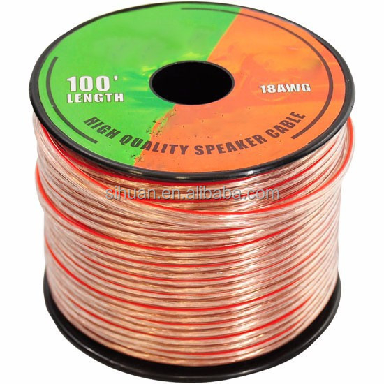 10AWG 10/2 Gauge Car Home Audio Speaker Wire với Jacket PVC trong suốt siêu rõ ràng linh hoạt và CCA bên trong