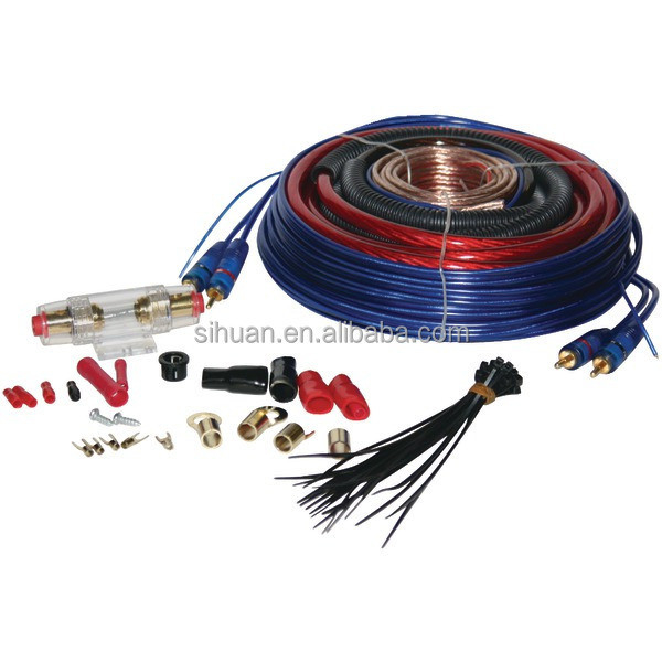 4 Gauge Car Amp Wiring Kit với khả năng tương thích điện áp thấp và cách điện PVC