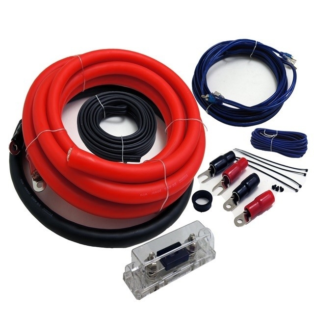 CCA/OFC 12V Tiêu chuẩn thông số kỹ thuật 4/8 Gauge Flexible Audio Power Amp Wiring Kit