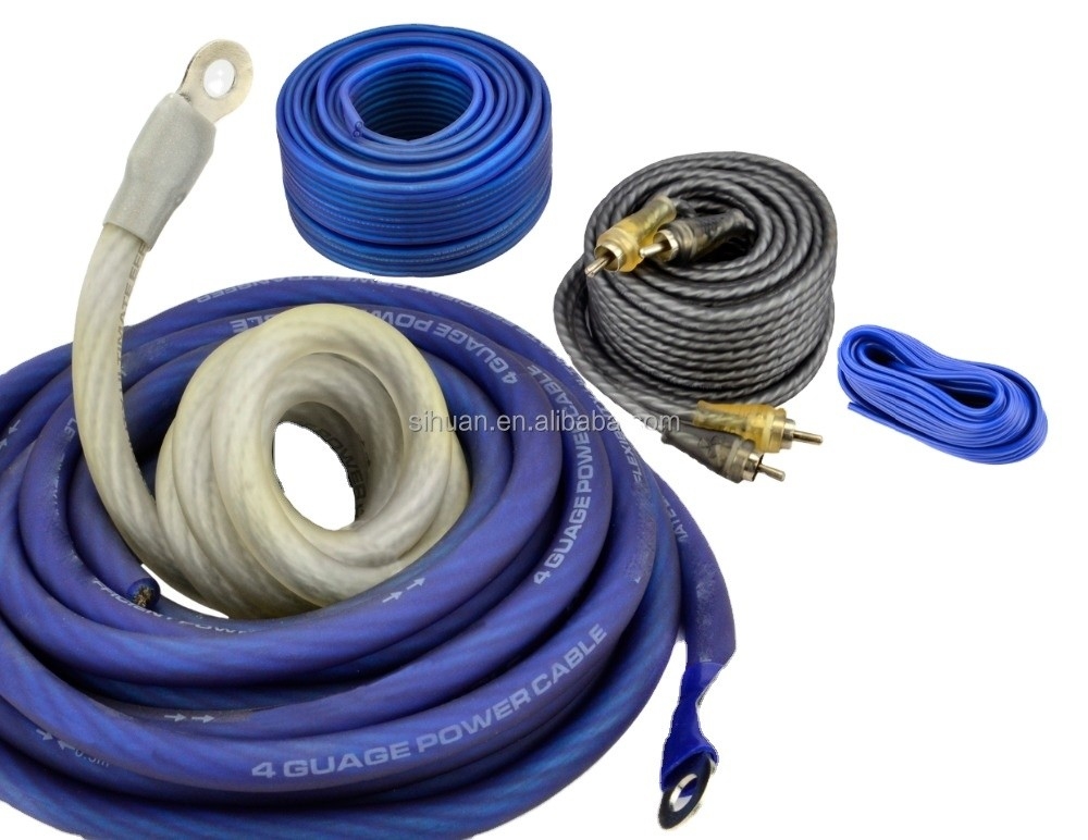 2 gauge Bộ cài đặt cáp Amp stereo xe hơi cách nhiệt với vật liệu cách nhiệt PVC