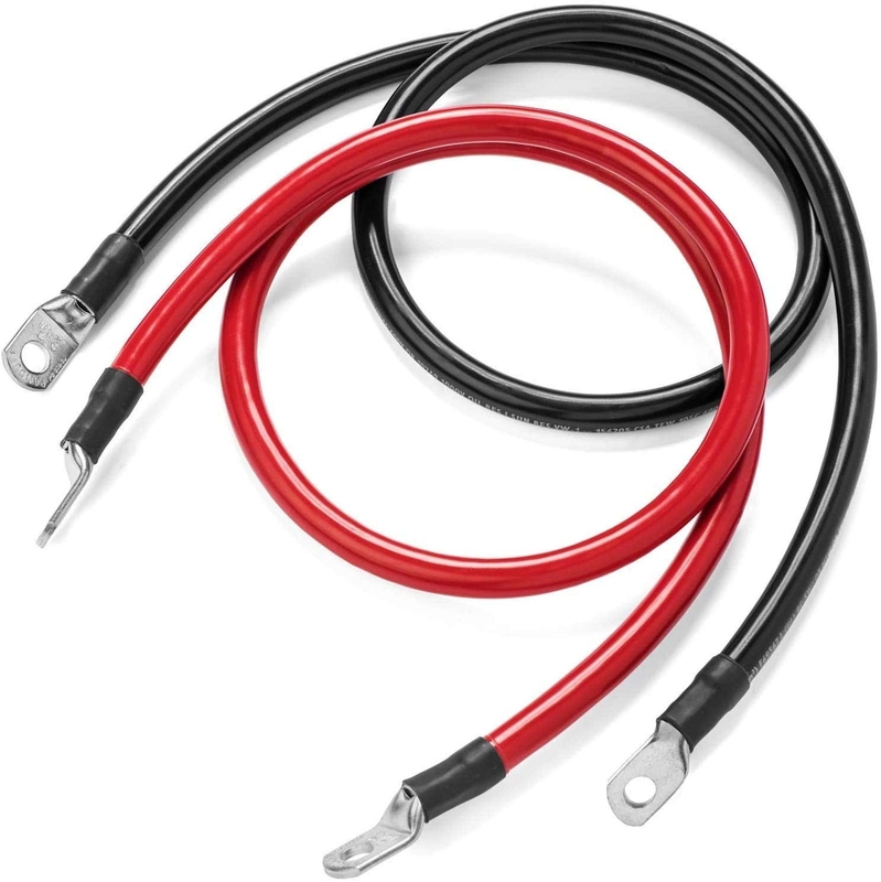 5/16 &quot; Lug Terminal 12 inch Tined đồng pin Inverter cáp cho xe tải xe tải RV mặt trời