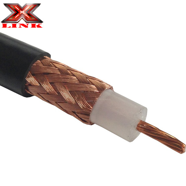 Cáp đồng trục RG213 có độ giảm nhẹ 50 Ohm với áo khoác PVC và tấm đan đồng trần