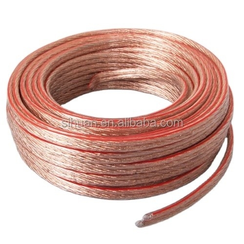 16 Gauge Flexible Transparent Speaker Cable CCA với OFC Internal Conductor được chứng nhận CE