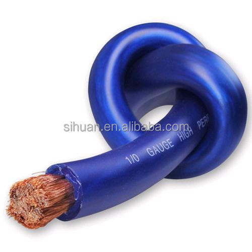 Dây cáp năng lượng áo khoác PVC linh hoạt siêu linh hoạt bất kỳ màu nào 1/0 AWG cho pin âm thanh xe hơi